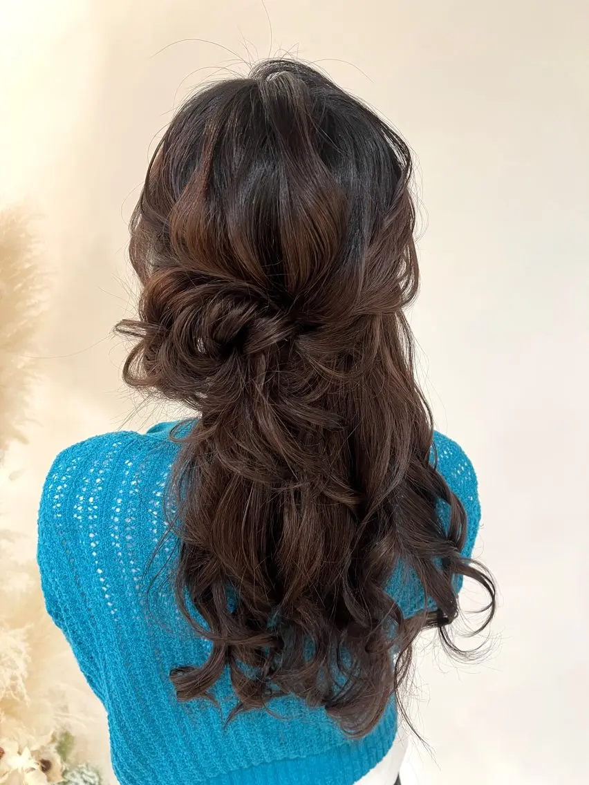 セミロング お団子ヘア 【カメレオン】 しょうた  みくꨄのヘアスタイル