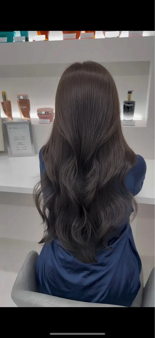 ロング カラー グレージュ ヘアカラー 心斎橋/ヘアカラー あきらのヘアスタイル
