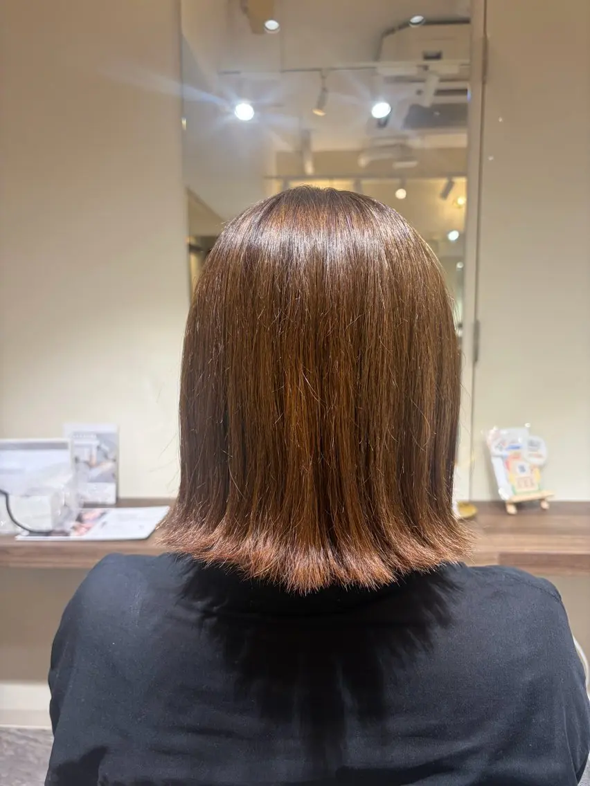 ミディアム ボブ カット 連下 愛唯のヘアスタイル
