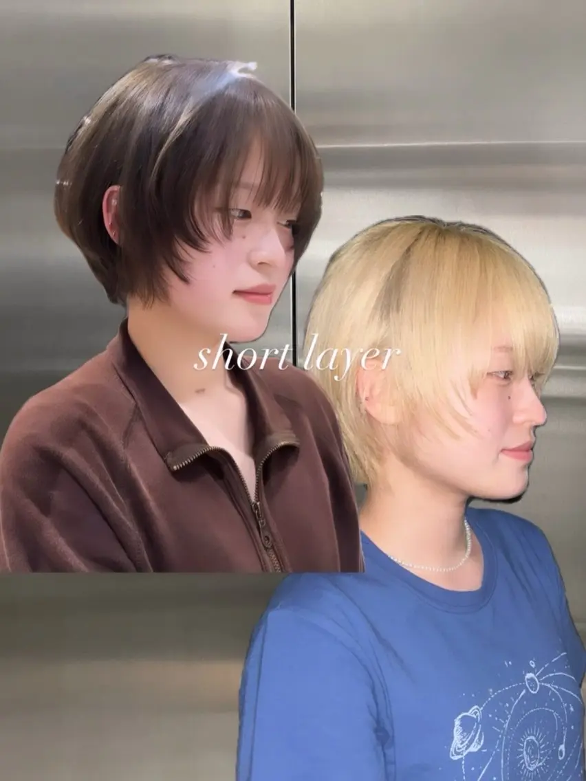 ショート ショートレイヤー レイヤーカット ショートヘア 石塚 瑛里菜のヘアスタイル