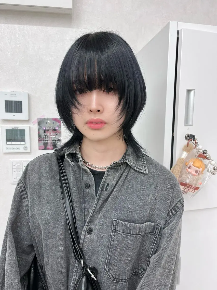 ミディアム カラー メンズ カット ヘアカラー 大阪韓国メンズ特化 LUNAのヘアスタイル