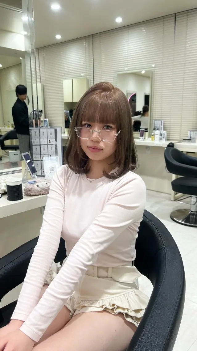 ミディアム カラー ヘアアレンジ ヘアカラー 韓国レイヤー&ピンク 艶髪🩶maikoのヘアスタイル
