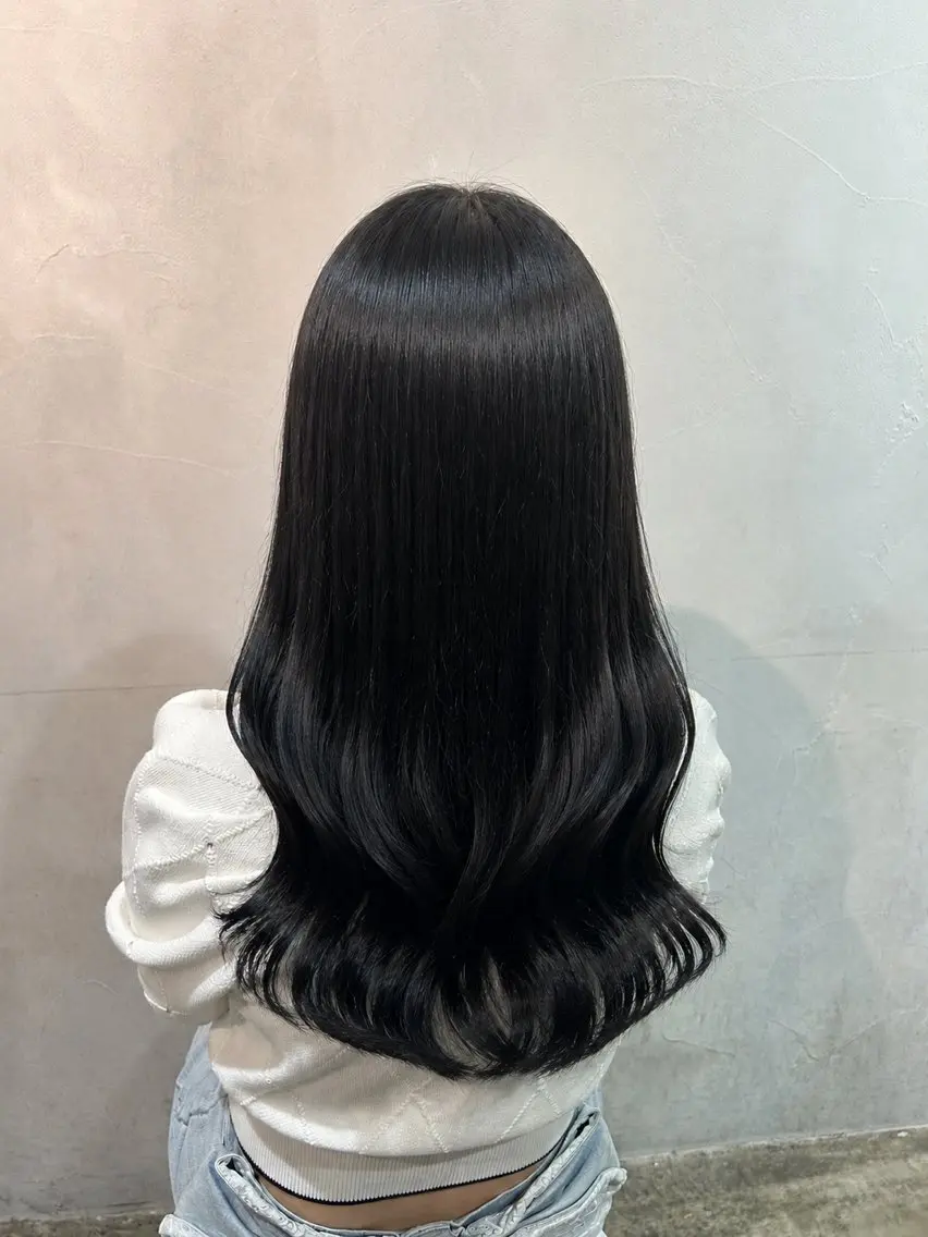 ロング カラー 黒髪 透明感カラー カット ヘアカラー トリートメント 渋谷/トレンドヘア 🦋🤍ふうかのヘアスタイル