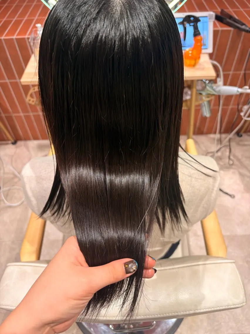 ロング カラー ブリーチ 透明感カラー ブリーチなしカラー 髪質改善 トリートメント ヘアカラー トリートメント 海外カラー カット/anju🌺のヘアスタイル