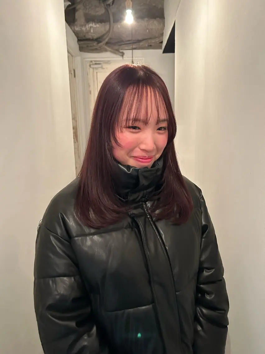 セミロング キノシタ ユウナのヘアスタイル