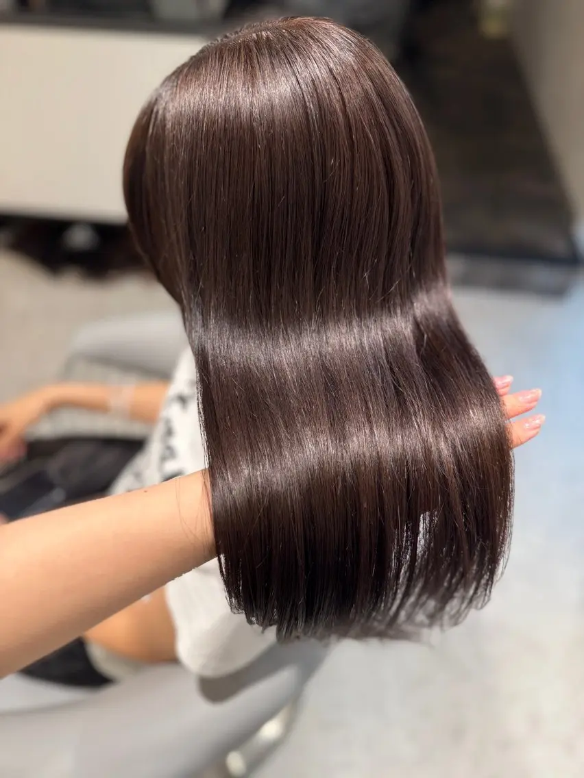 セミロング カラー ヘアセット/レイヤー 縮毛矯正/はるか🎀のヘアスタイル