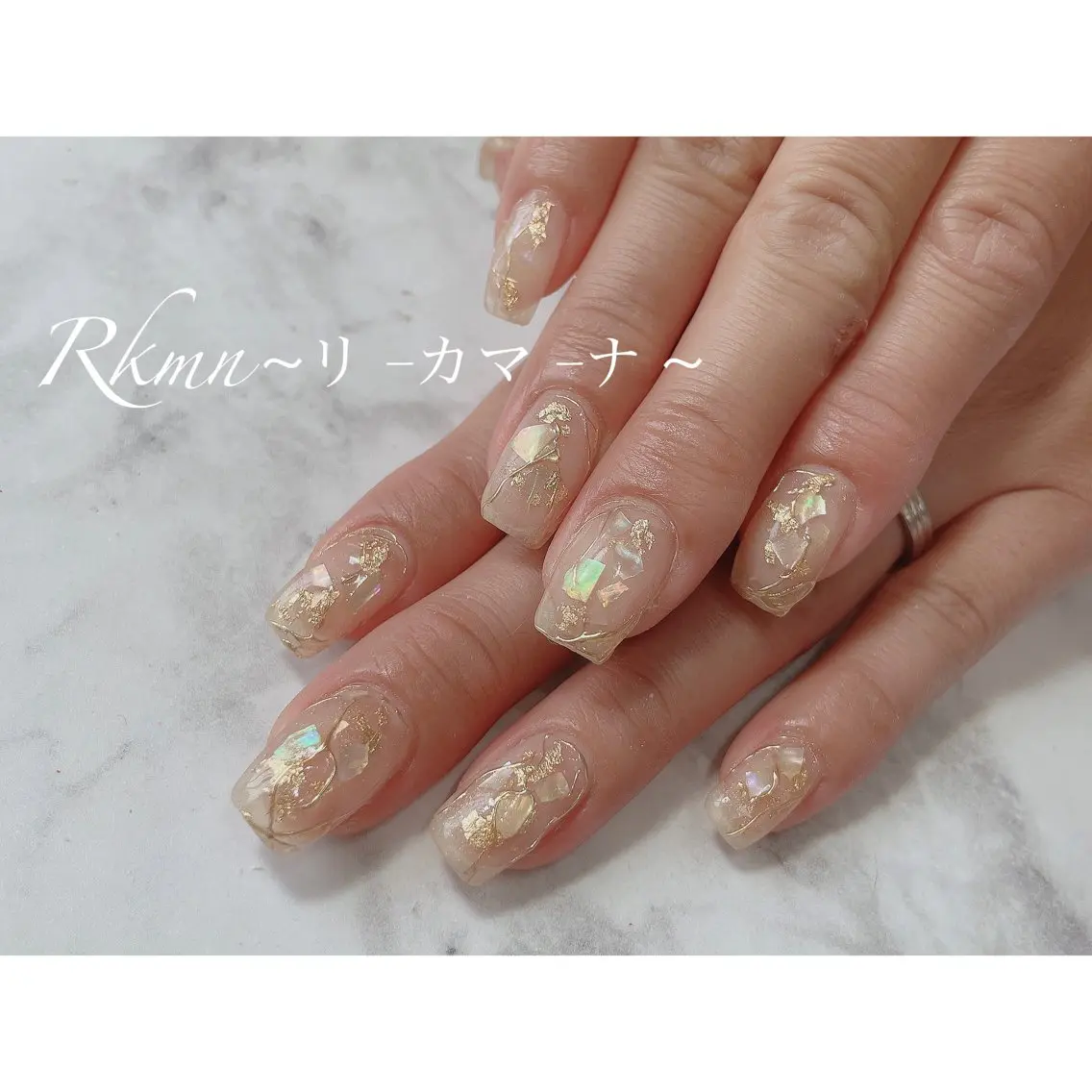 ネイル アートネイル ミラーネイル 春ネイル ハンドネイル フットネイル ハンドケア Rkmn ~リ-カマ-ナ~のネイルデザイン