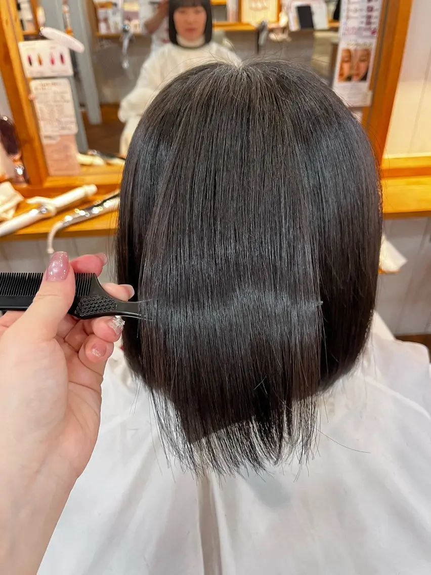 ミディアム 髪質改善 トリートメント トリートメント ブリーチ/透明感カラ ー/ふじわら はゆのヘアスタイル