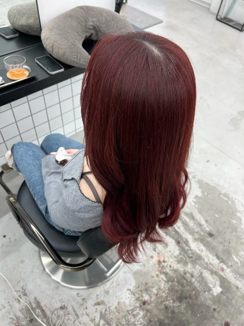 ロング カラー 透明感カラー レッドカラー 髪質改善 トリートメント ヘアカラー 🌷︎あすか🌷 JILLSTUDIOのヘアスタイル