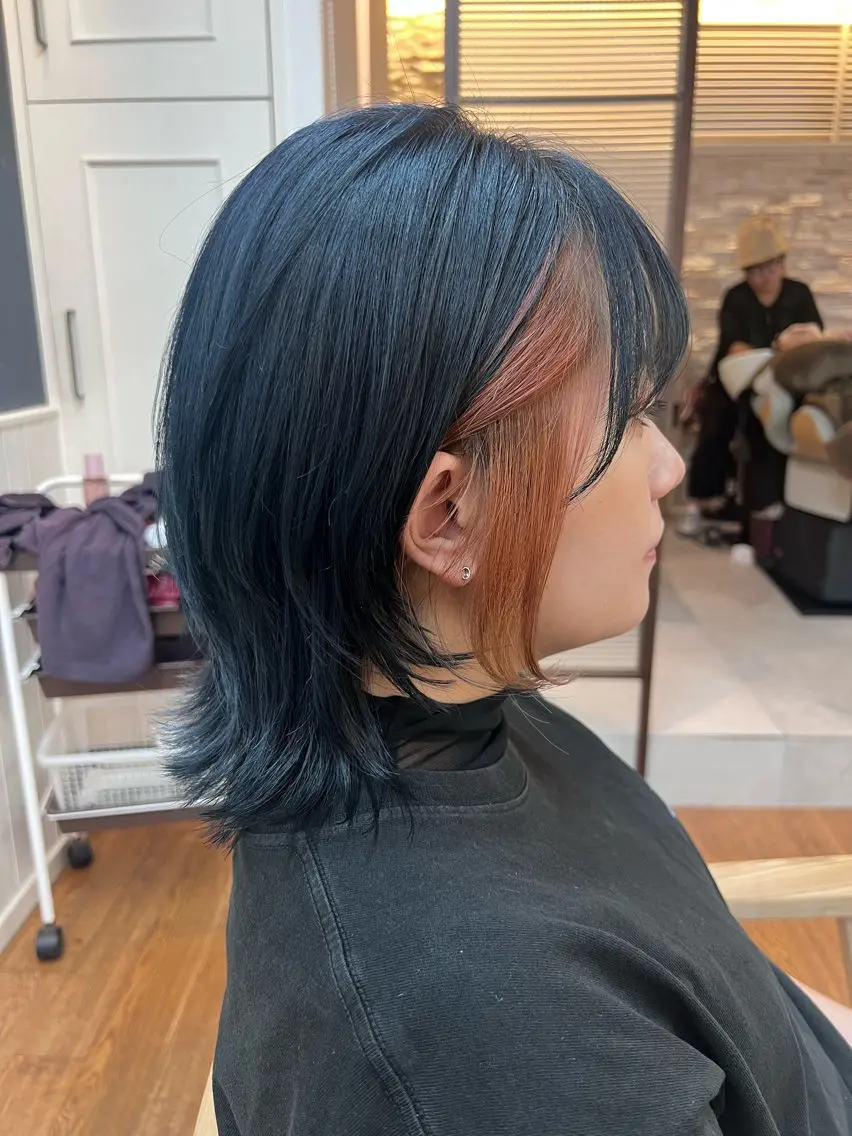 ミディアム カラー ヘアカラー トリートメント ✂︎HITOMI✂︎ 副店長のヘアスタイル