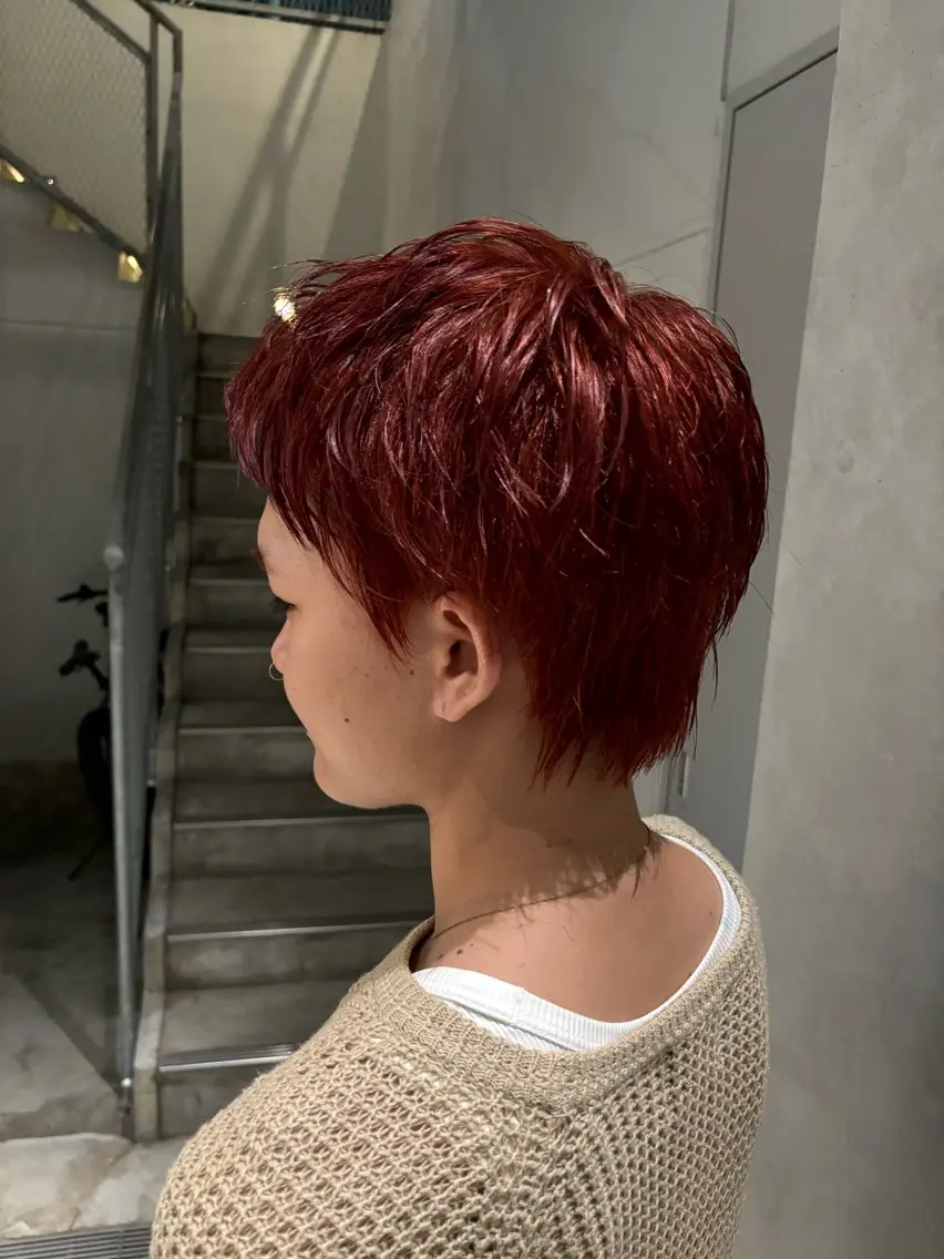 ショート カラー メンズ 落ちる黒 森崎雄斗のヘアスタイル