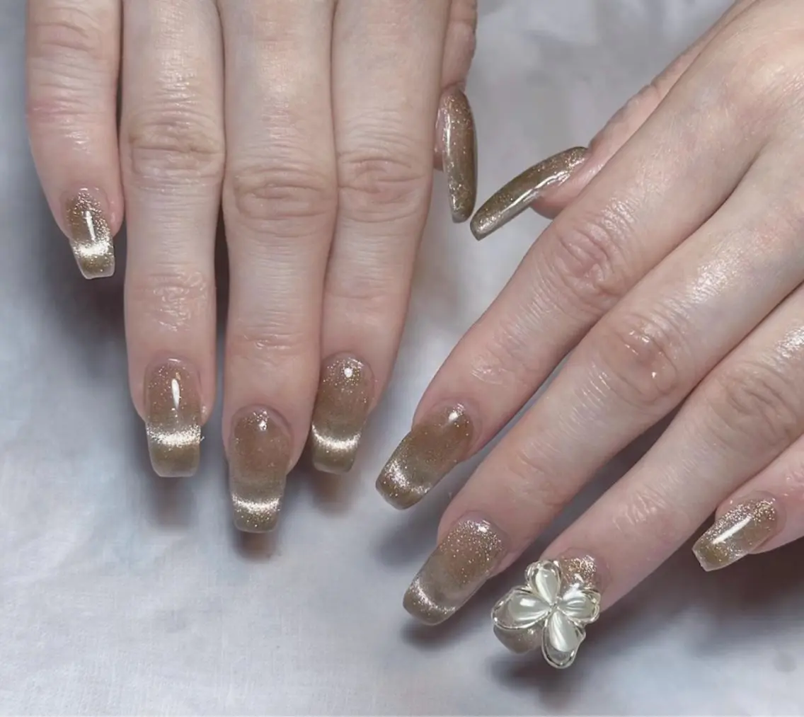 ネイル ハンドネイル H3 Nail Tsuki🦋💙のネイルデザイン