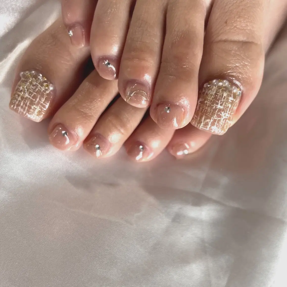 ネイル ツイードネイル CARIS nailはづきのネイルデザイン