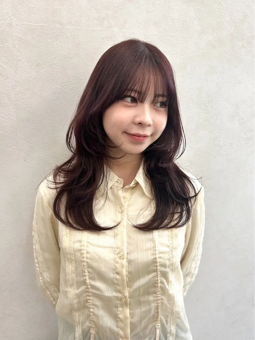 ミディアム カラー カット ヘアカラー トリートメント 🌷横浜/レイヤー /艶カラー🌷のヘアスタイル