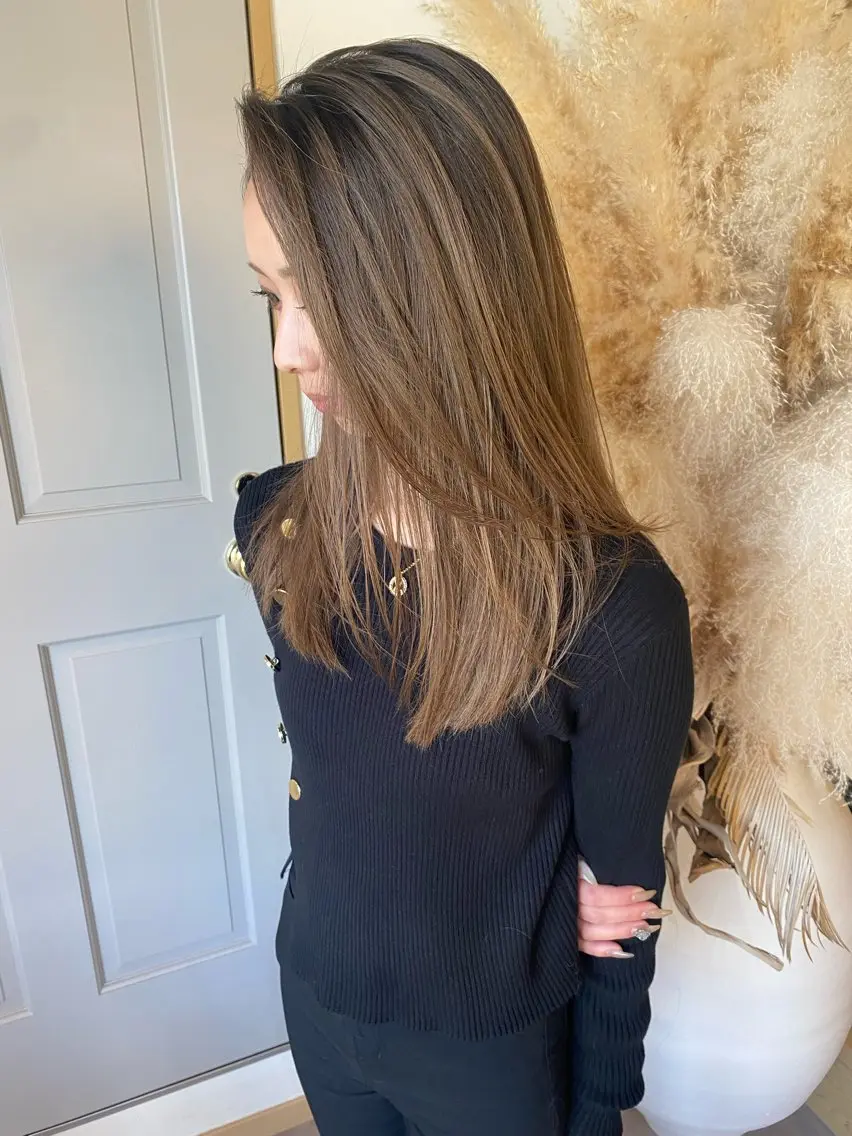 セミロング カラー カット ヘアカラー トリートメント 内野 友貴のヘアスタイル