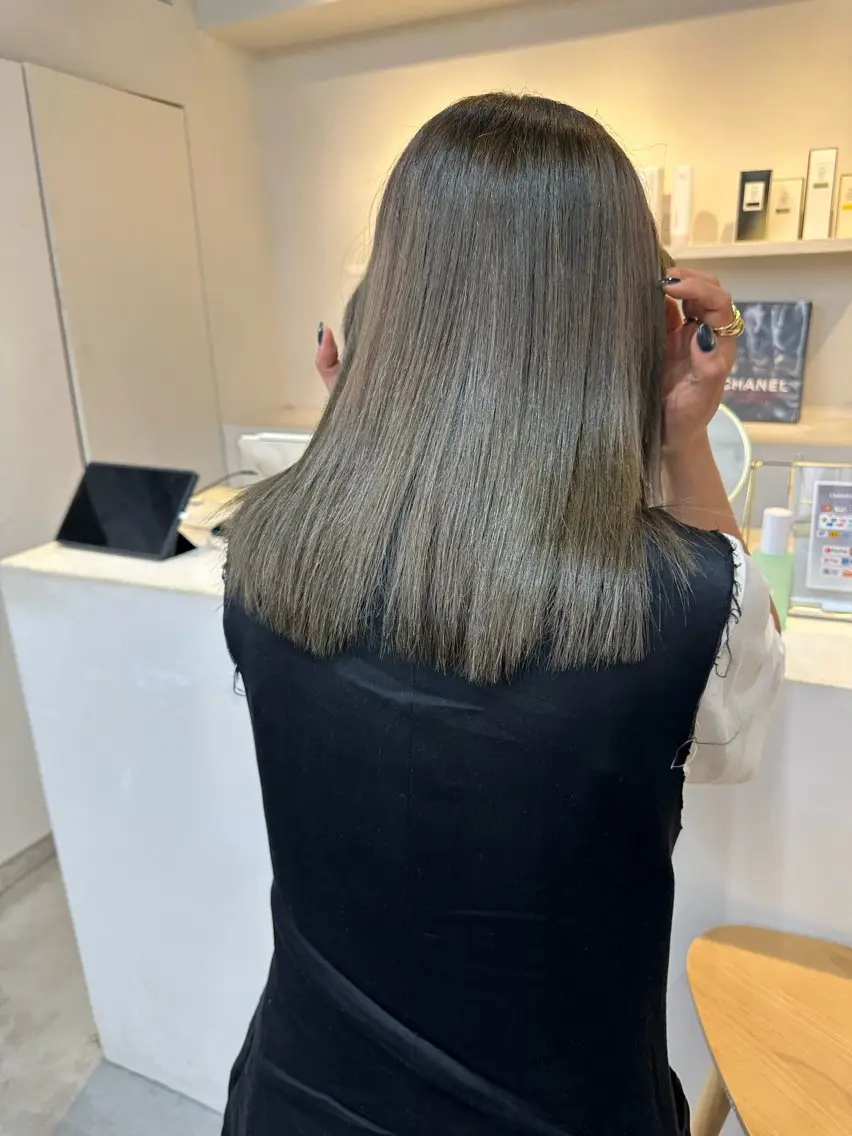 ミディアム カラー ブリーチ 透明感カラー ダブルカラー ブリーチなしカラー ヘアカラー トリートメント 艶髪/暖色/オリーブ /縮毛矯正/メンズのヘアスタイル