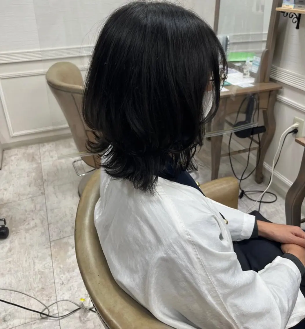 ミディアム ボブレイヤー ボブ レイヤーカット カット ヘッドスパ 中村 由布紀のヘアスタイル