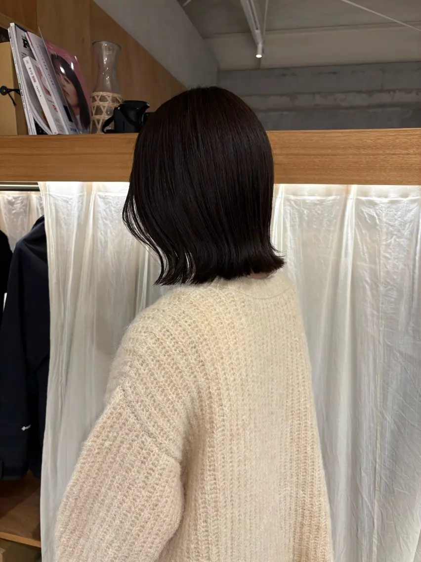 ミディアム カラー カット ヘアカラー トリートメント runru /muku.のヘアスタイル