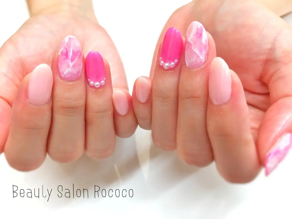 ネイル ピンク NAILSALON RuINのネイルデザイン