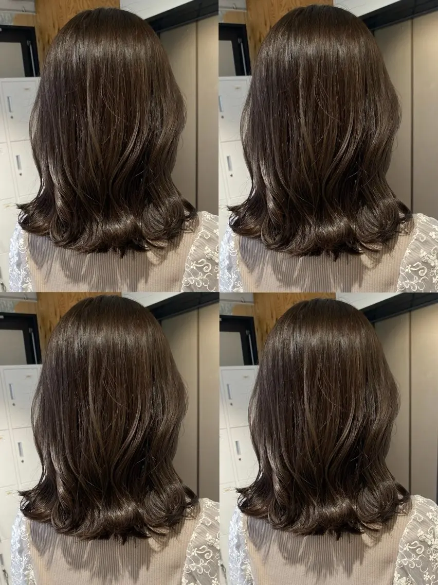 ミディアム カラー カット ヘアカラー トリートメント fier_umeda 梨花 rifaのヘアスタイル