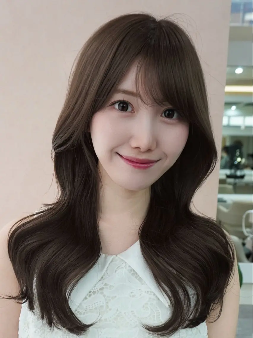 セミロング カット ヘアカラー トリートメント コテ巻き/パーマ/艶 透明感/荻原凜太郎のヘアスタイル