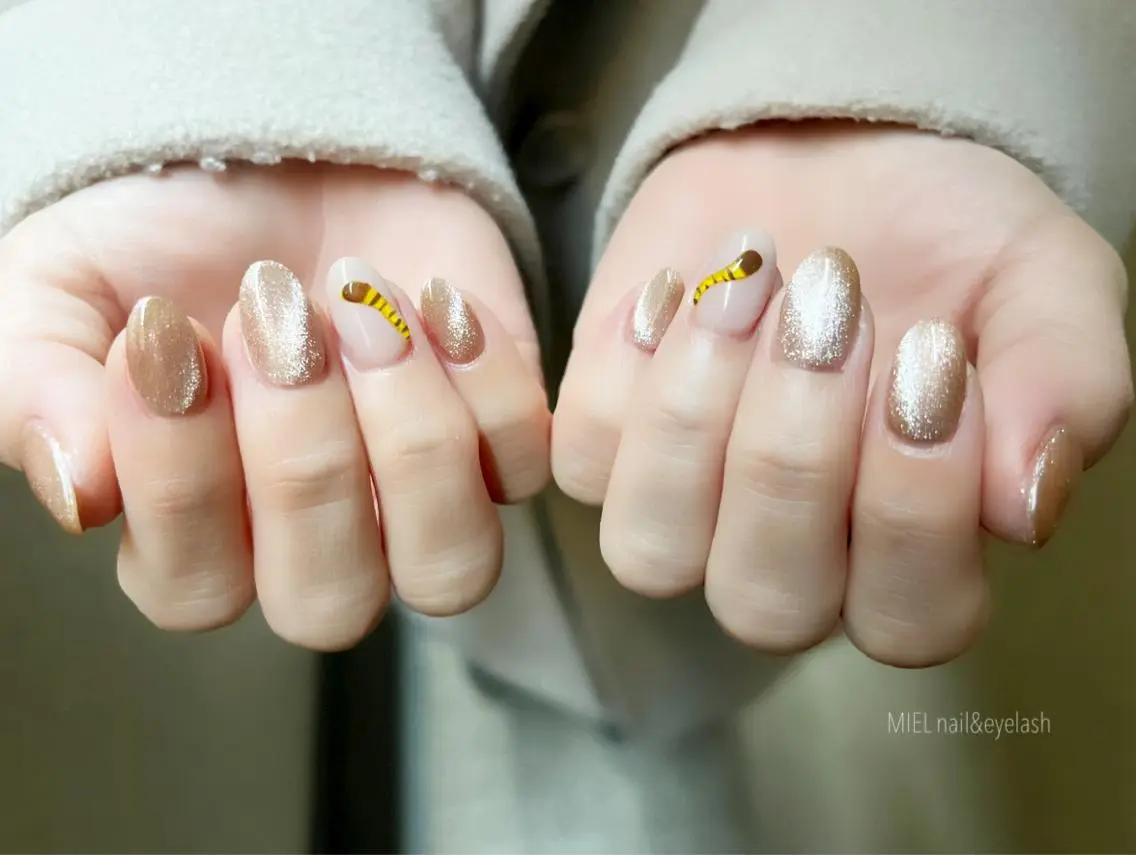 ネイル マグネットネイル ハンドネイル nail salon monailのネイルデザイン