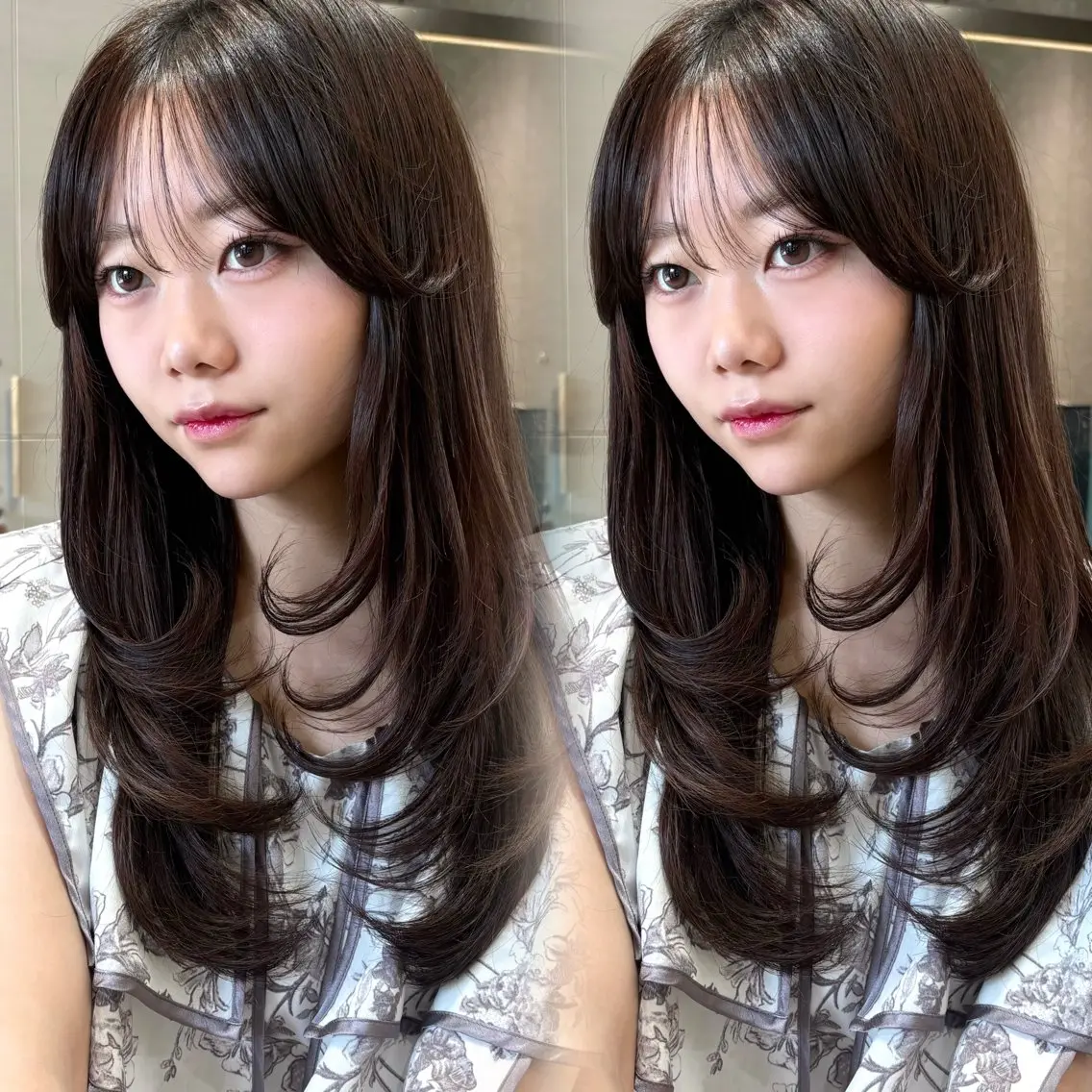 ロング ヘアアレンジ 田中 柚莉愛のヘアスタイル