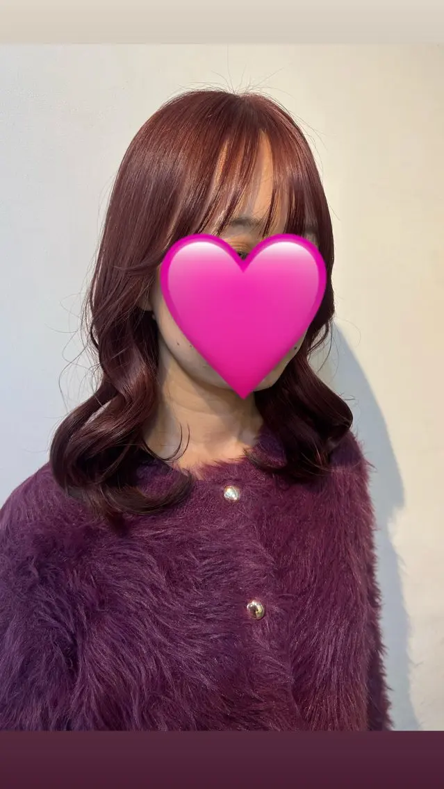 ミディアム カット ヘアカラー ✂韓国レイヤー 🦋みやび🪽のヘアスタイル