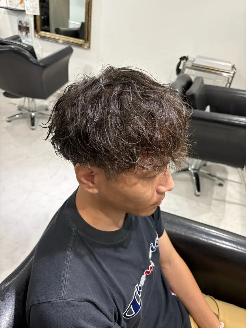 ミディアム パーマ 中嶋泰斗 パーマモデル募集のヘアスタイル