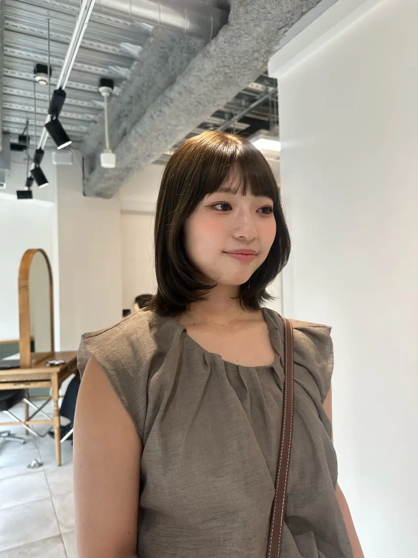 ミディアム カラー キッズ カット ヘアカラー トリートメント オトナヘア🌸 harukaのヘアスタイル