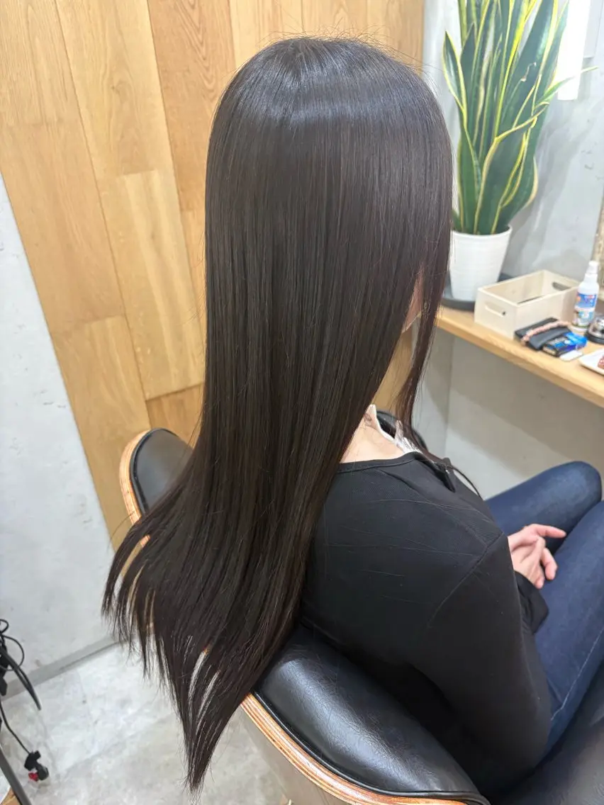 ロング カット 縮毛矯正 白鳥 正孝のヘアスタイル