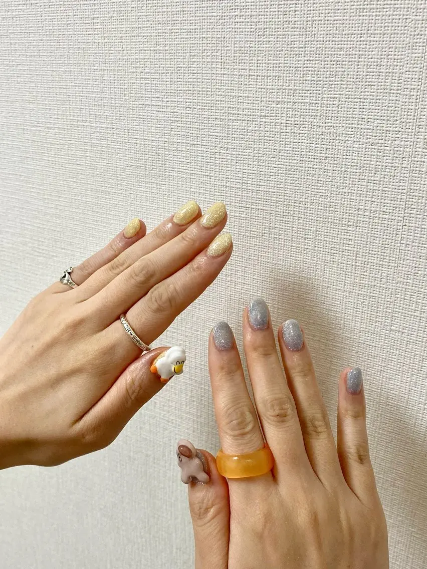 ネイル アートネイル ラメ(グリッター) ハンドネイル 松本 真佳のネイルデザイン