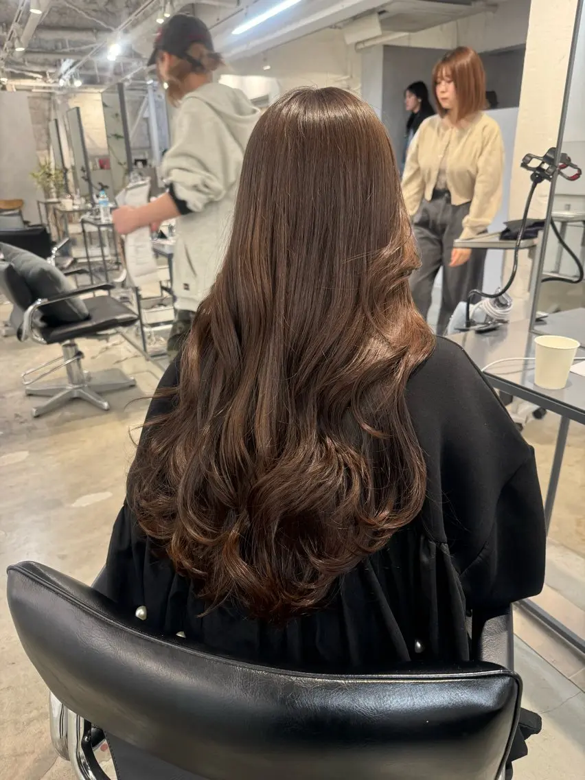セミロング カット ヘアカラー トリートメント 新宿/顔周りカット +レイヤー＝しずく♩のヘアスタイル