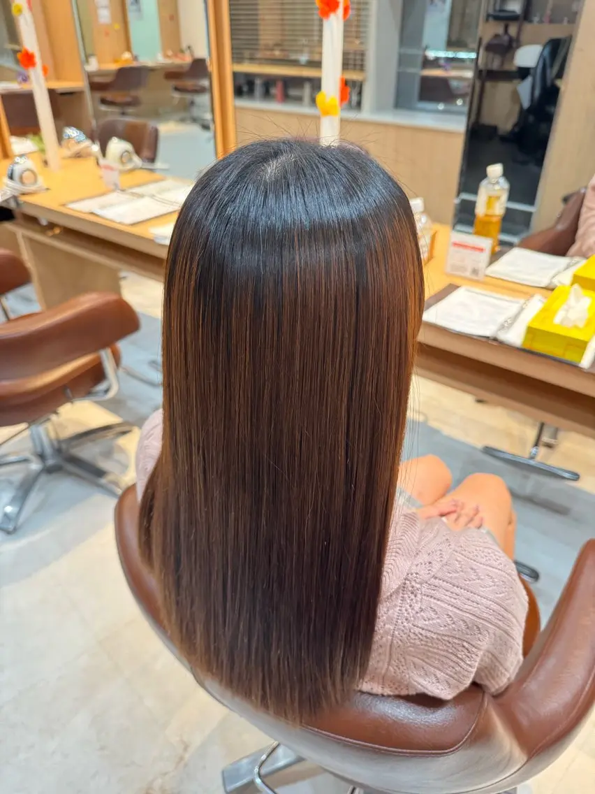 ロング 縮毛矯正 酸性ストレート 中野 希望のヘアスタイル