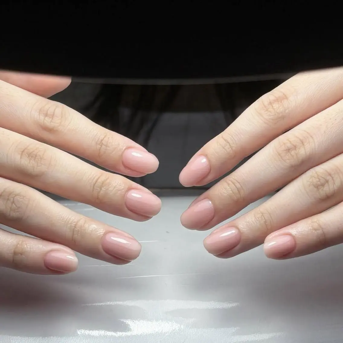 ネイル チークネイル ドット フレンチネイル グラデーション 韓国ネイル ハンドネイル Minette nailrinrinのネイルデザイン