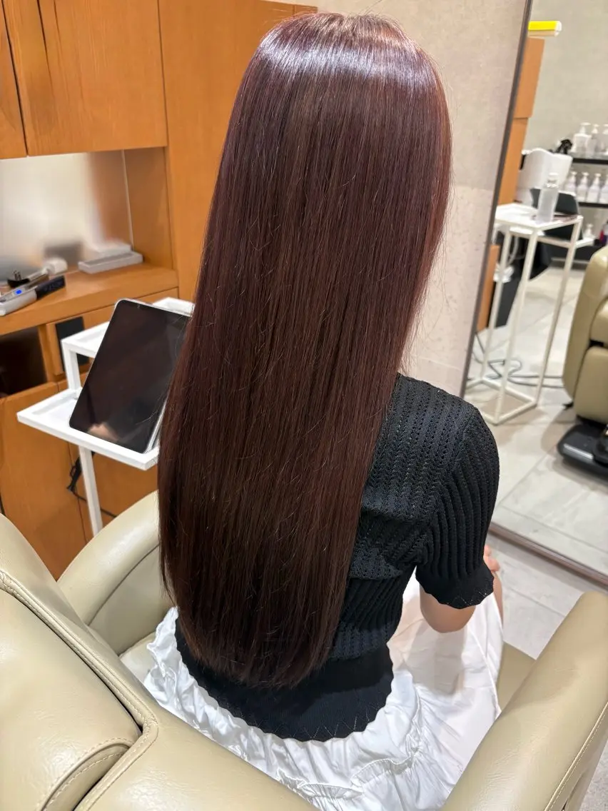 ロング カラー ラベンダーカラー ヘアカラー ボブ/透け感カラー tomoeのヘアスタイル