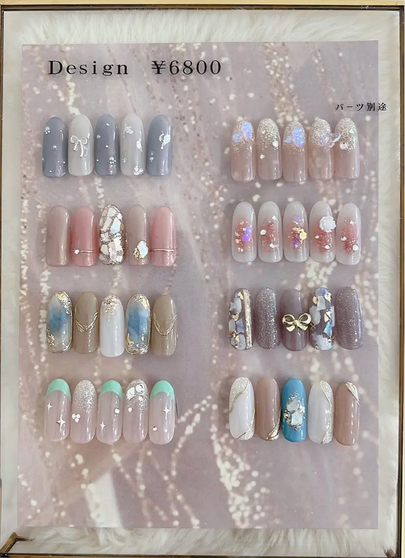ネイル フットネイル ジェルネイル 韓国ネイル 春ネイル ハンドネイル nail salon Lauleaのネイルデザイン