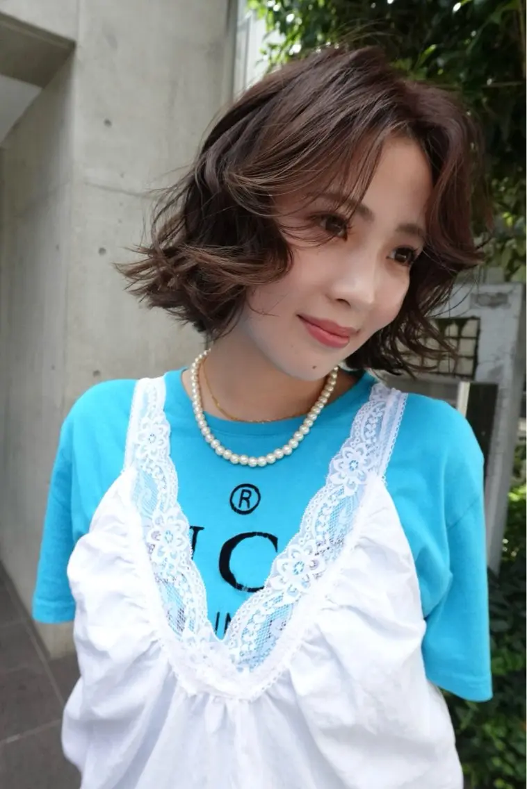 ミディアム カラー カット ヘアカラー Iwai sのヘアスタイル