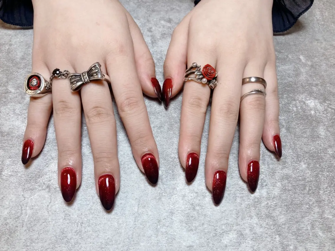 ネイル アートネイル グラデーション マグネットネイル Nail R _miwaのネイルデザイン