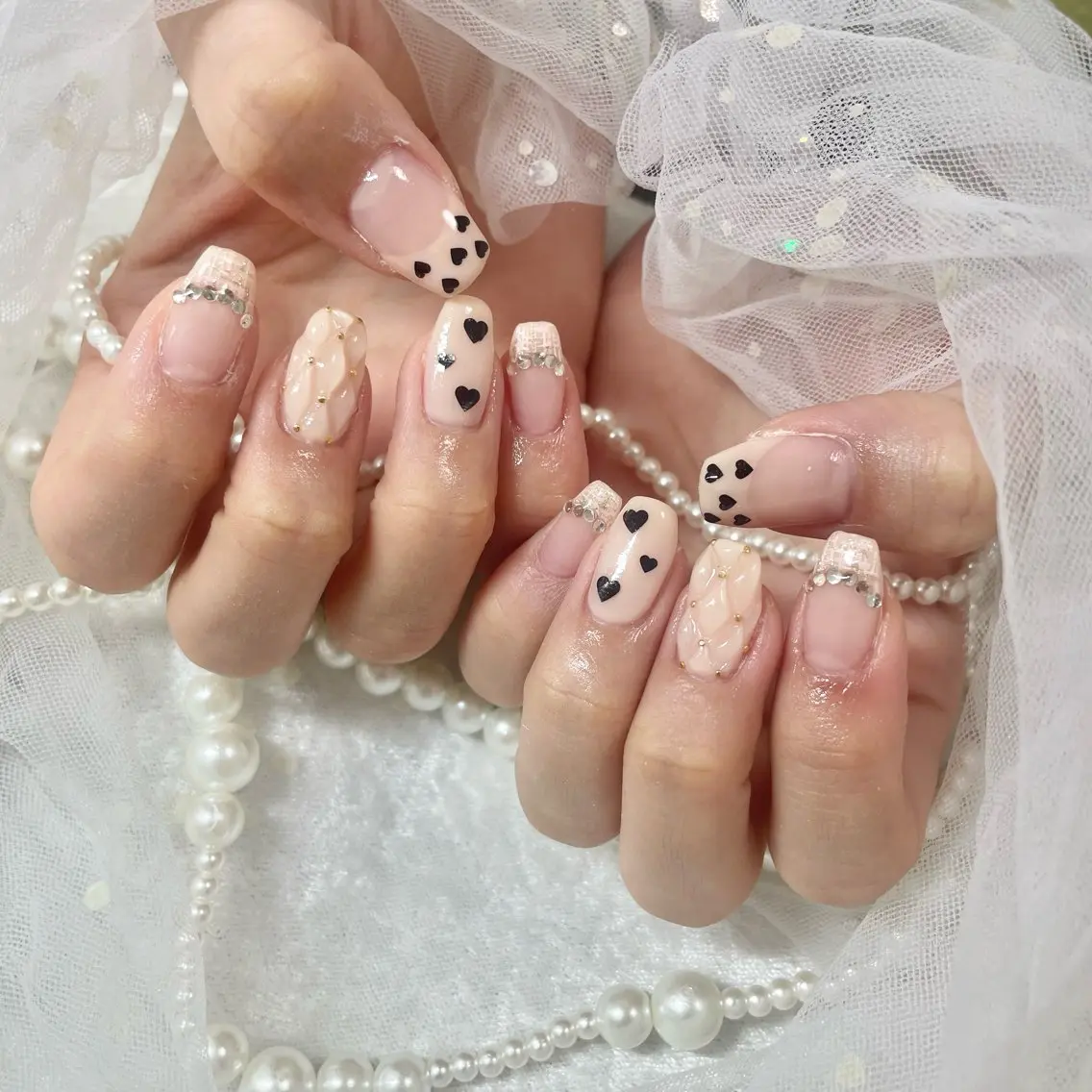 ネイル ハート 🎀AYAKO 🎀中韓ネイルのネイルデザイン