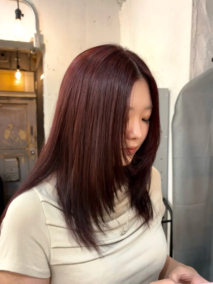 セミロング 顔周りカット レイヤーカット カット ヘアカラー kaze代官山 🪽kanameのヘアスタイル