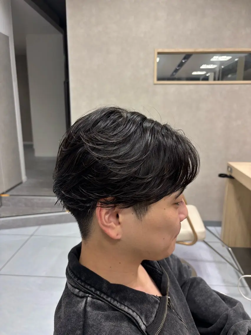 ショート パーマ メンズ カット パーマ メンズ特化韓国風 パーマスタイル/りんのヘアスタイル