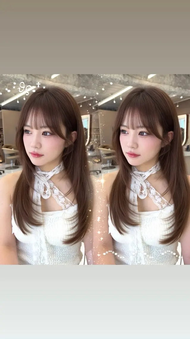 【迷ったらこちら🤎】大人可愛い似合わせカット✨️➕透明感カラー➕3stepトリートメント🎀(内部補修外部補修)🍀の写真