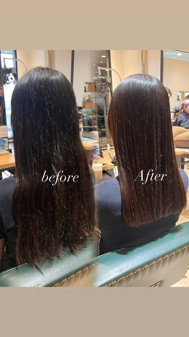 ロング くせ毛 縮毛矯正 古澤 里菜のヘアスタイル