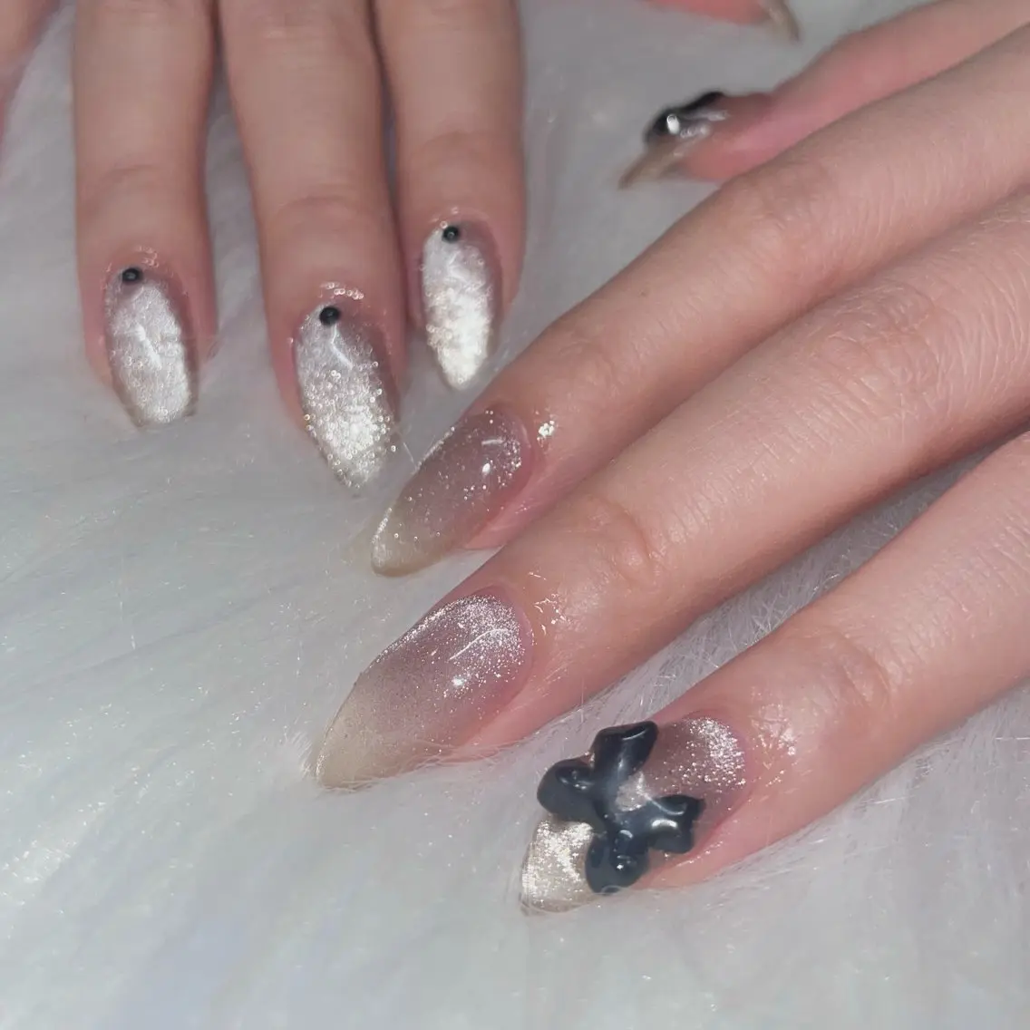 ネイル ジェルネイル マグネットネイル ハンドネイル Nail ヌシん家 AKANEのネイルデザイン