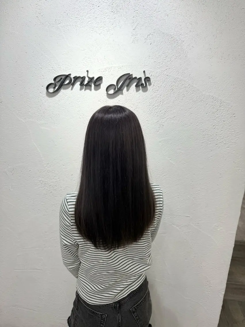 ロング カラー ブリーチ ダークグレー ✂️カットモデル 募集💎NANA💎のヘアスタイル