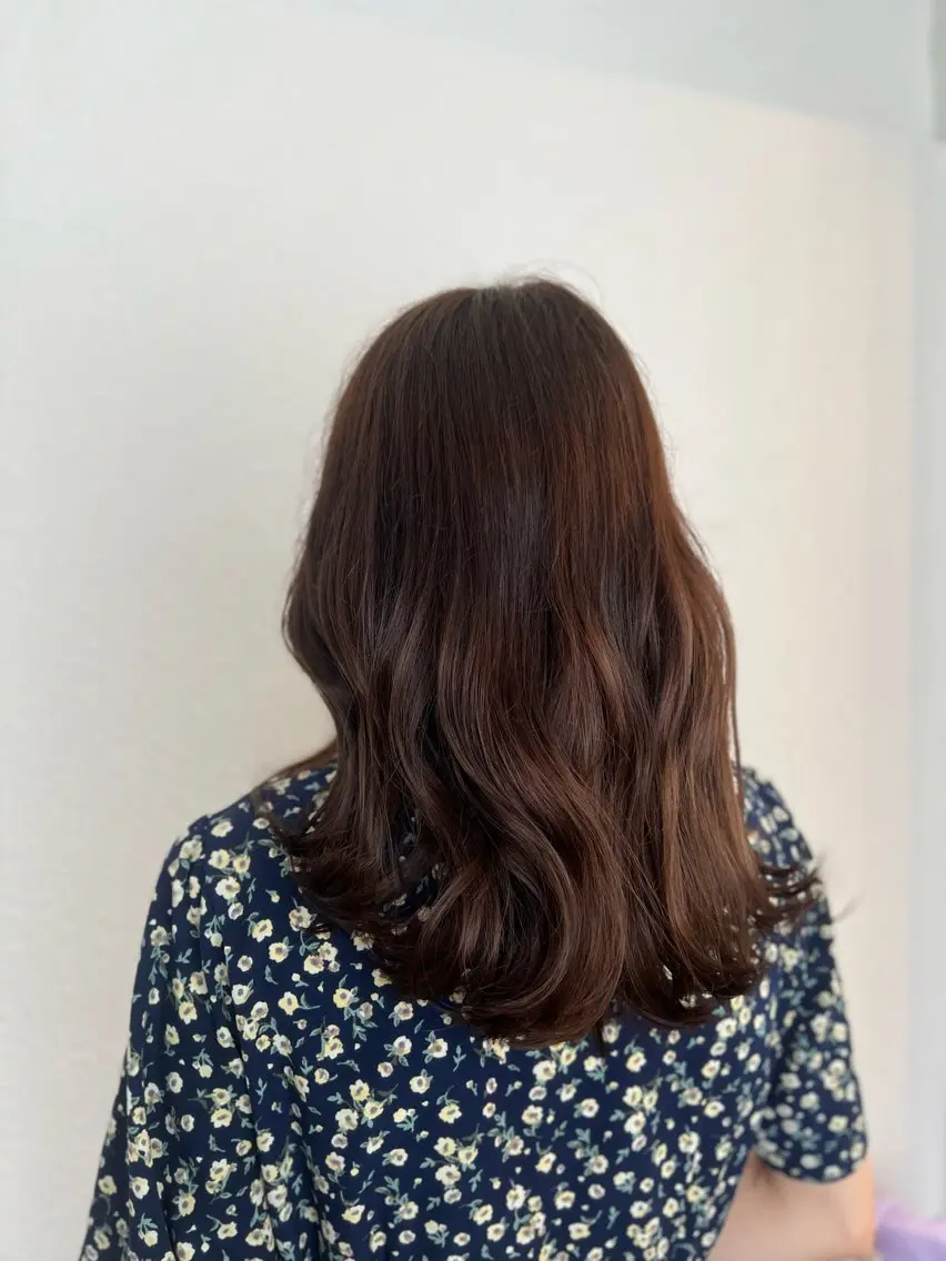 セミロング カラー アッシュ アッシュブラウン ブラウンカラー 似合わせレイヤー ✖️美髪 / はるなのヘアスタイル
