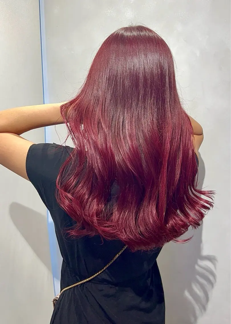 🤩ブリーチしたくないけど透明感がほしい🤩【ブリーチなし】ダブルカラー【全体カラー2回】＋トリートメントの写真