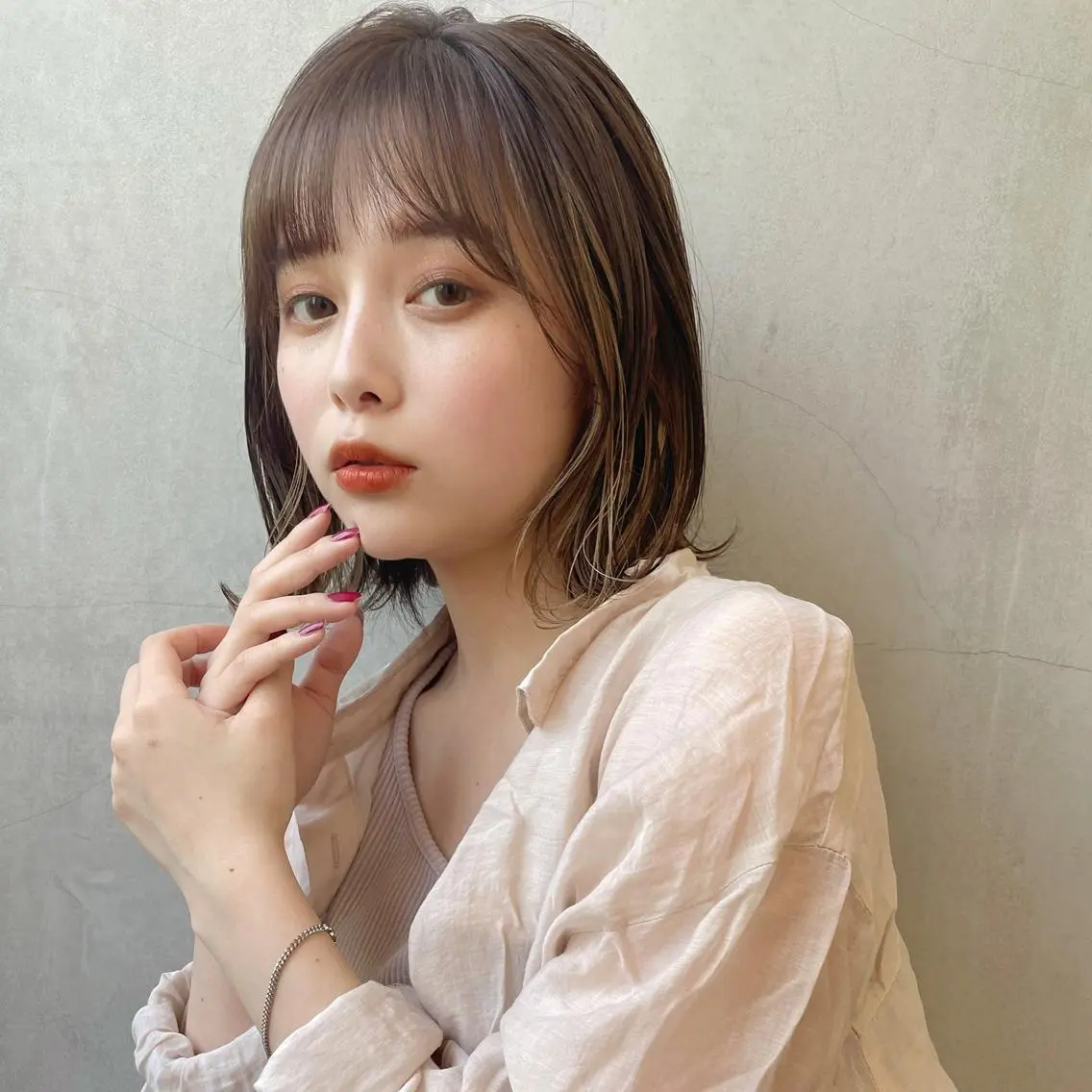 ミディアム カラー イヤリングカラー インナーカラー 🫧透明感ヘア🫧 🧸竹花　彩希🧸のヘアスタイル