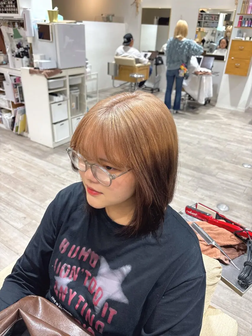カラー ヘアカラー ブリーチカラー/茨木 𝙨𝙖𝙠𝙞💚のヘアスタイル